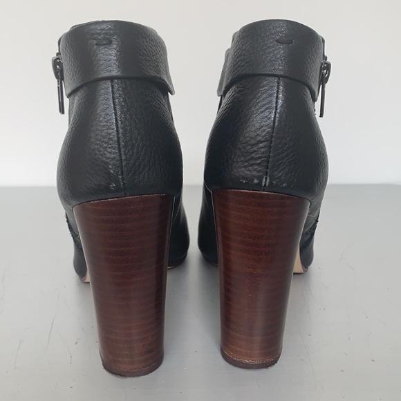 Splendid stacked peep toe ankle booties leather - Picture 4 of 6